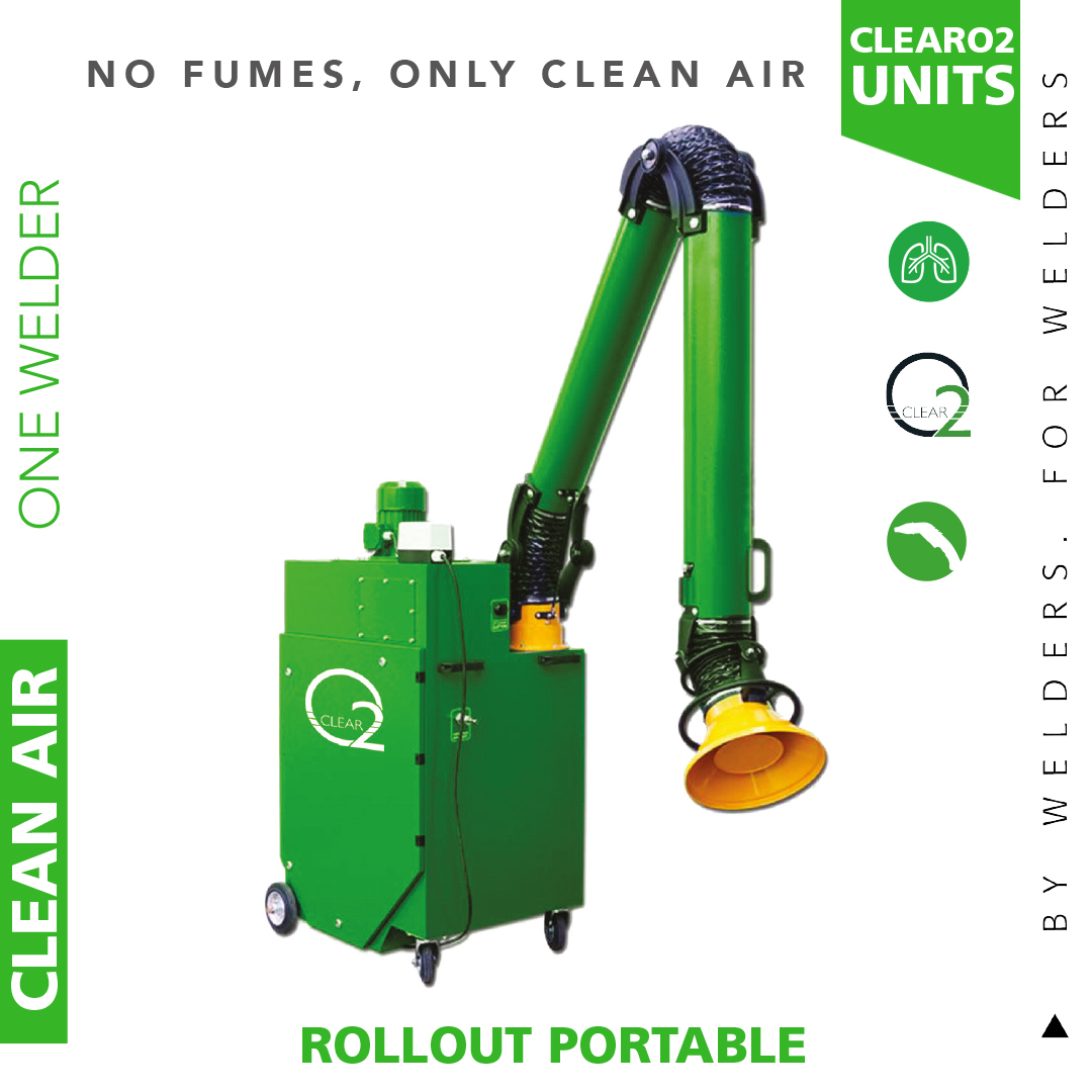 ClearO2 Fume Extraction Solutions Rollout Portable  – One Welder Unit