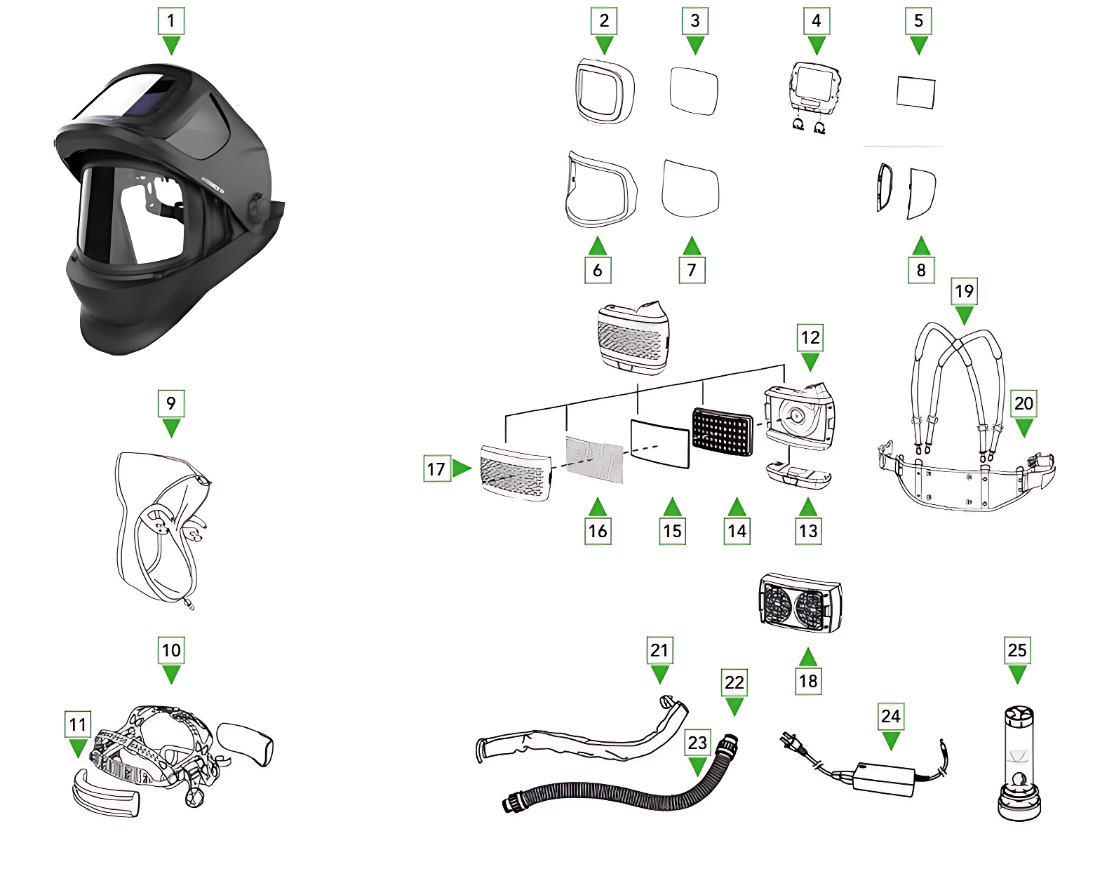 8XM-24 MIG Torch Parts