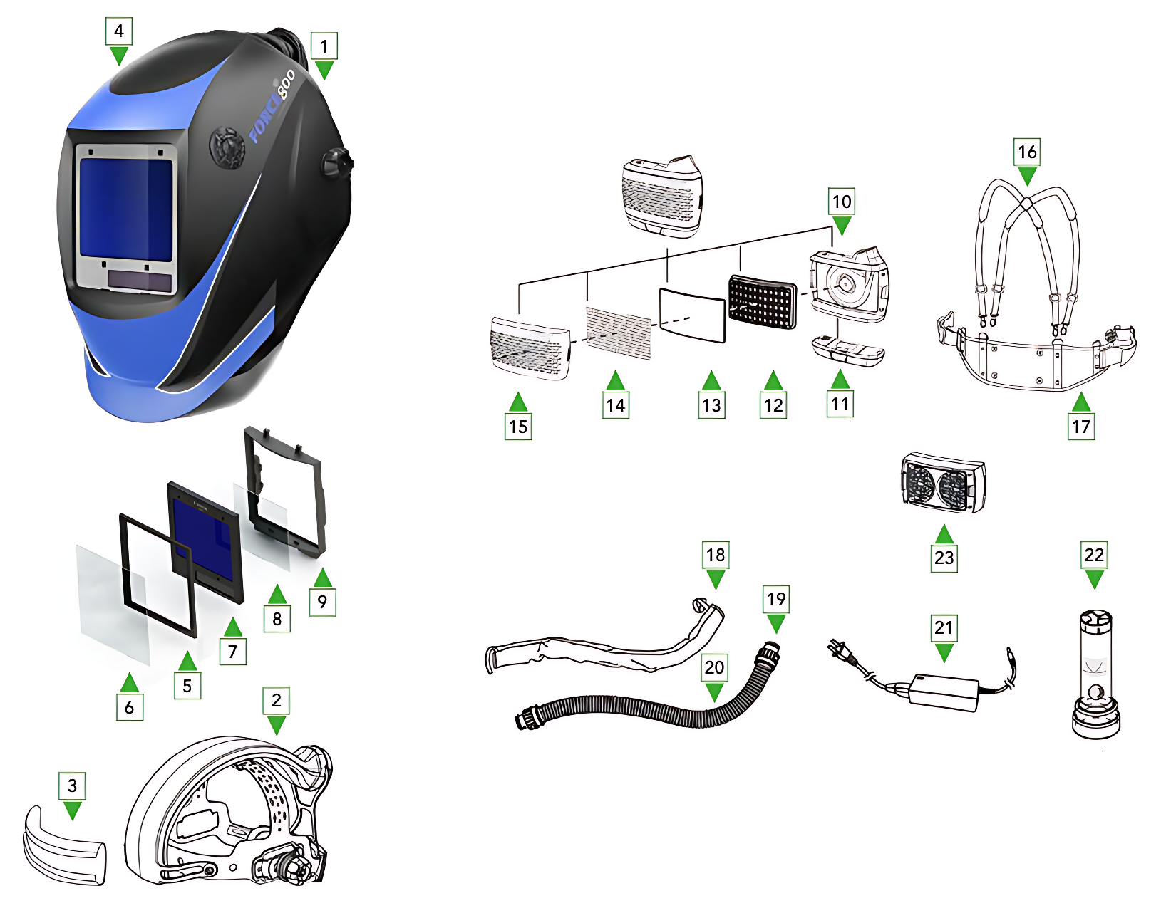 8XM-15SN MIG Torch Parts